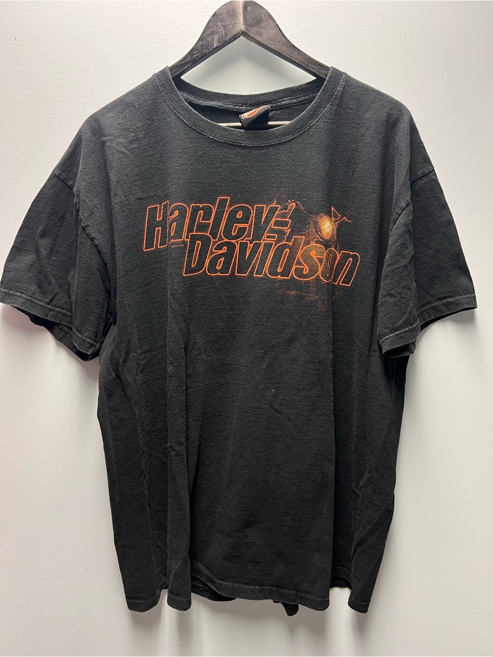 Harley-Davidson Black T-Shirt with Orange Logo